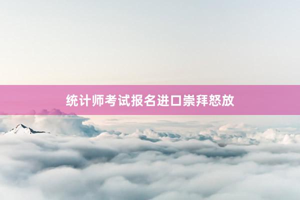 统计师考试报名进口崇拜怒放